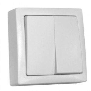 Διπλός Διακόπτης Φωτισμού Τοίχου Χωνευτός
